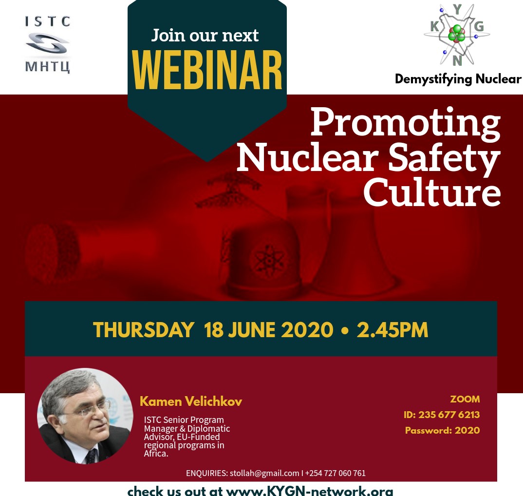 ISTC joins Kenyan Young Generation in Nuclear for a Webinar on Nuclear Safety