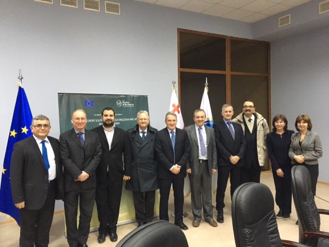 Members of the ISTC and STCU Executive Boards visit the EU CBRN SEEE Centre of Excellence Regional Secretariat in Tbilisi 